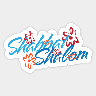 Floral Shabbat Shalom Greeting Sticker